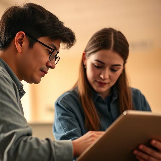 A tutor helping a student with a complex math problem