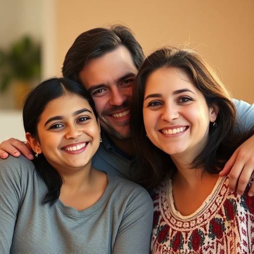 The Garcia family smiling and posing for a photo.